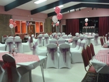hall 1 set up for a party
